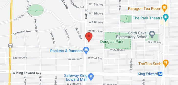 map of 104 980 W 21ST AVENUE